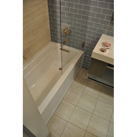 Handi Treads Non-Slip Bath Mat, 16" x 40", White, Adhesive, Mold and Mildew Resistant HTBM1640WP1